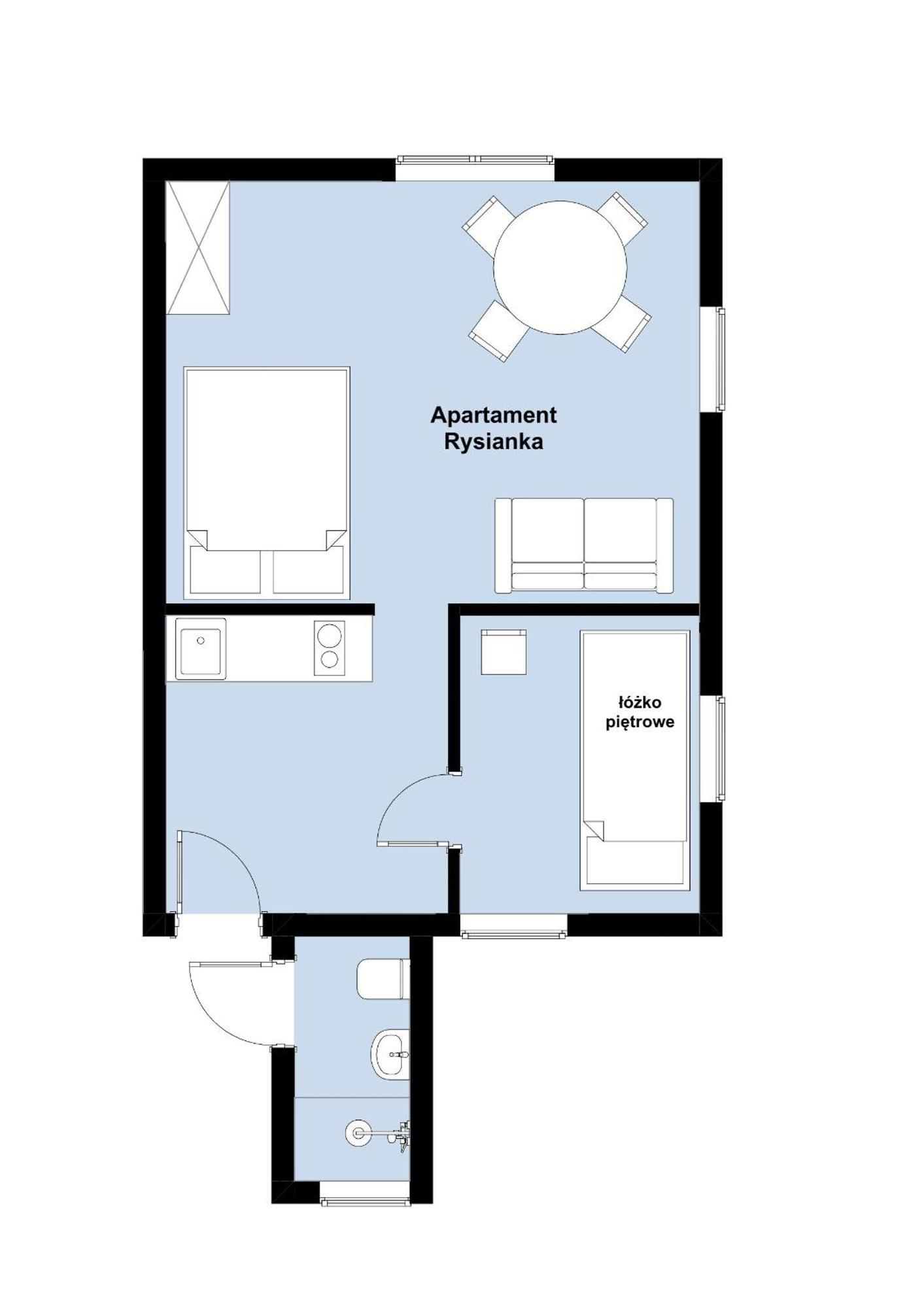 W Deski Dom Apartamenty Krzyzowa ภายนอก รูปภาพ